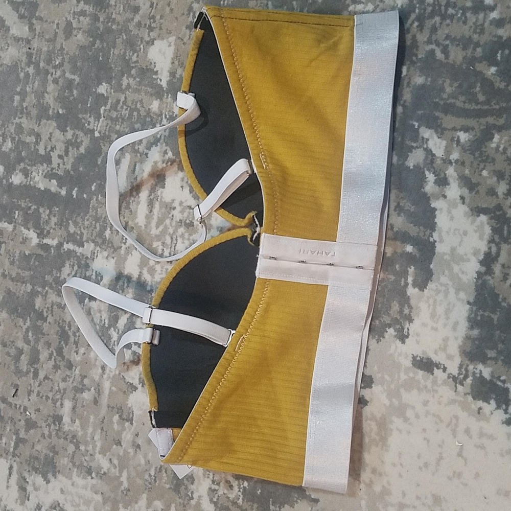 Yellow Ribbed Bra - Picture 3 of 6